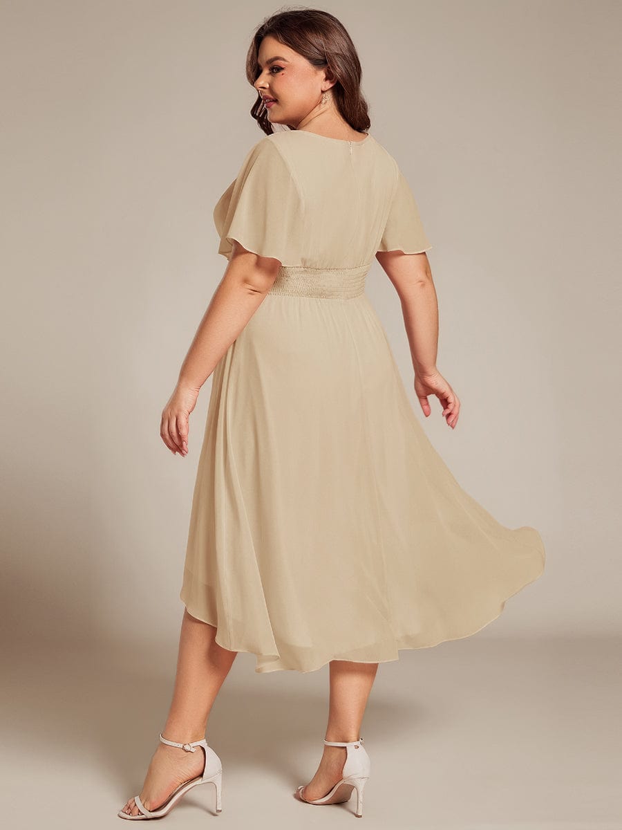 eg02053ch-pr2_46f254da-6e25-4581-825a-e288a8713ed2 Plus Size Pleated Round Neckline A-Line Midi Chiffon Wedding Guest Dress - Image 77