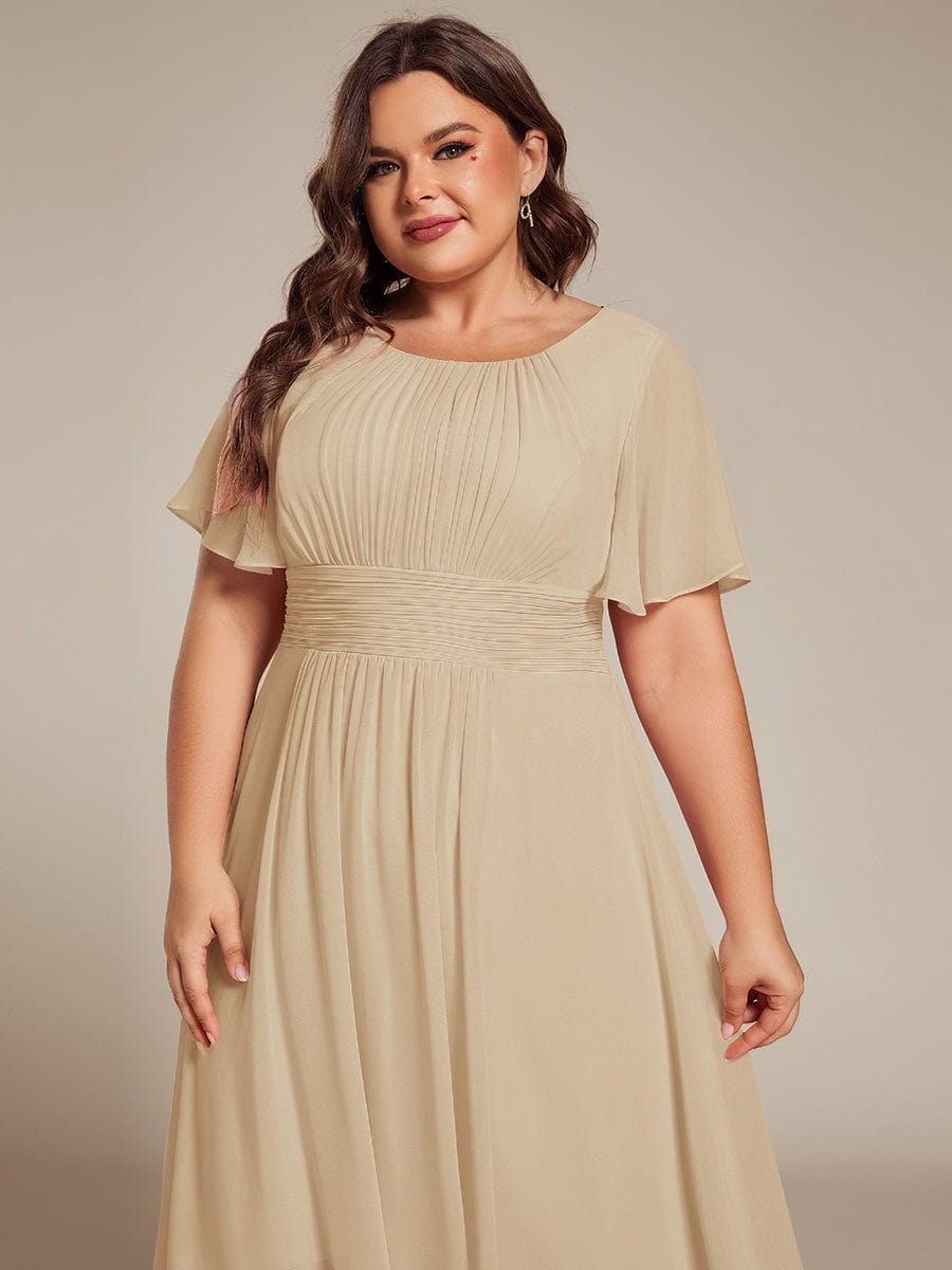 eg02053ch-pr5_c099612d-1f26-488d-b818-4f2460744139 Flowy Chiffon Round Neckline A-Line Knee Length Wedding Guest Dress - Image 165