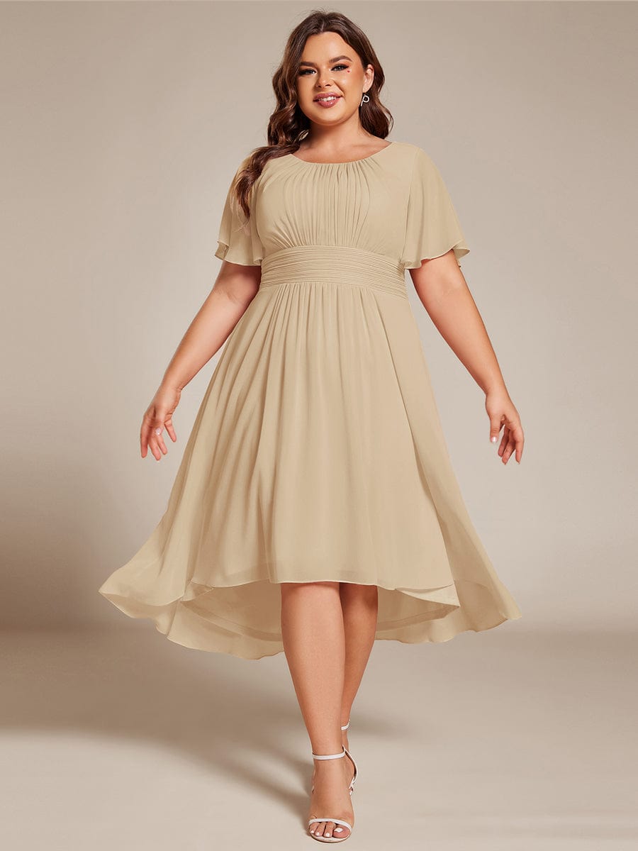 eg02053ch-pr_a3af95f3-531f-4fdd-8dec-068eeec352ba Flowy Chiffon Round Neckline A-Line Knee Length Wedding Guest Dress - Image 166