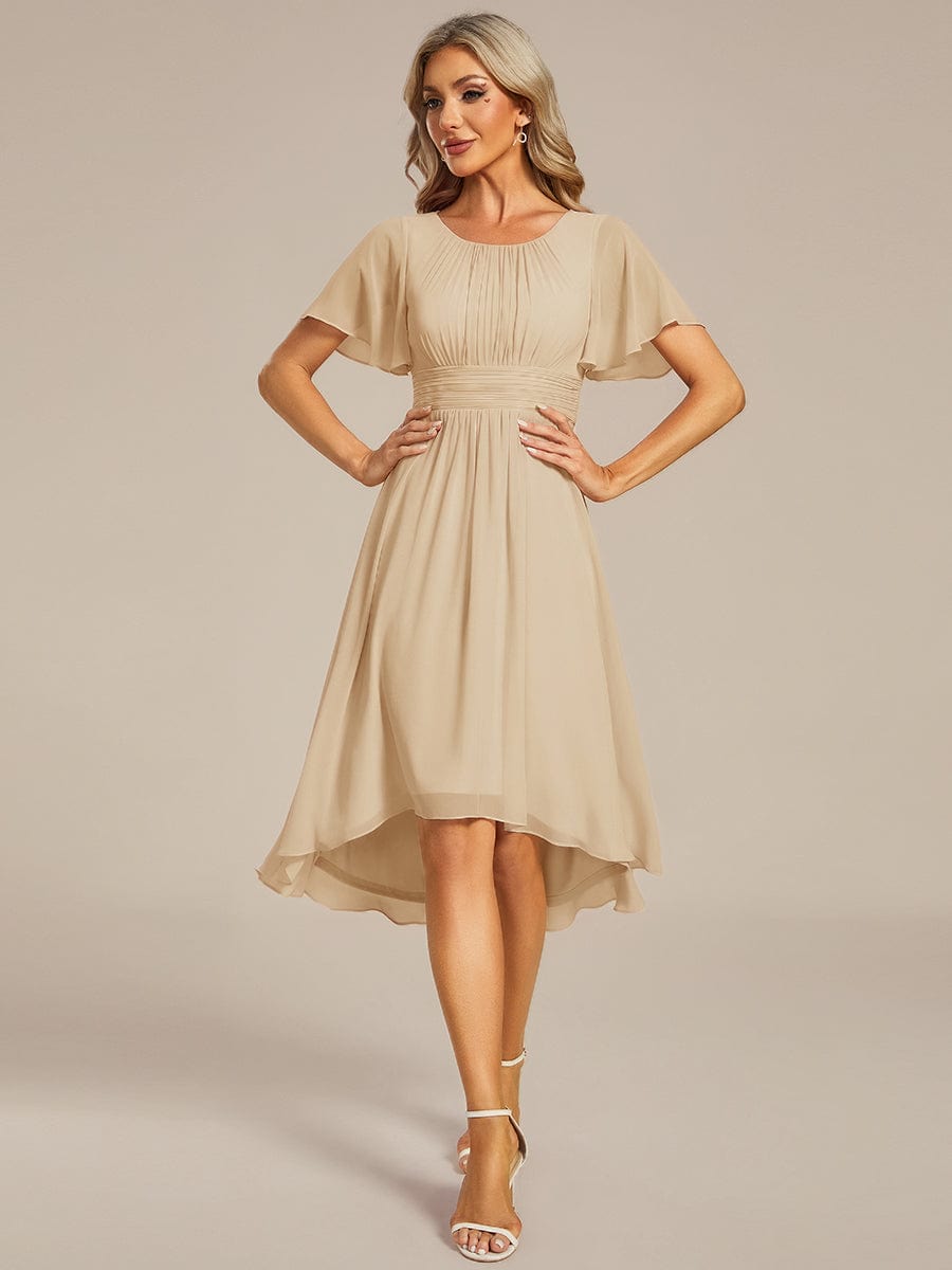 eg02053ch-r3_6b867c62-cb52-43ad-86fd-58c740d73b5e Flowy Chiffon Round Neckline A-Line Knee Length Wedding Guest Dress - Image 169