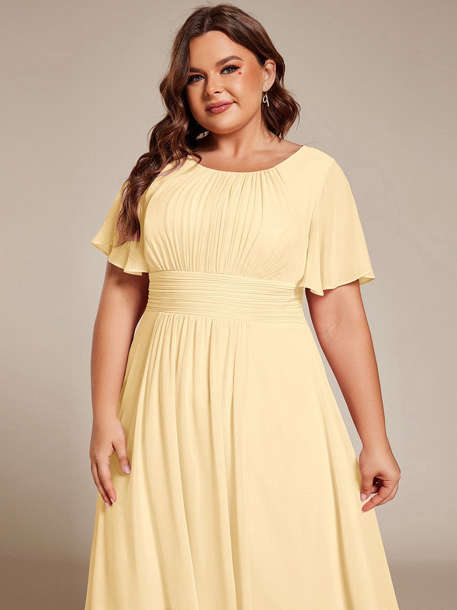 eg02053yl-pr5_4f413874-3ad2-42de-83d8-2047ab5d45cf Flowy Chiffon Round Neckline A-Line Knee Length Wedding Guest Dress - Image 143