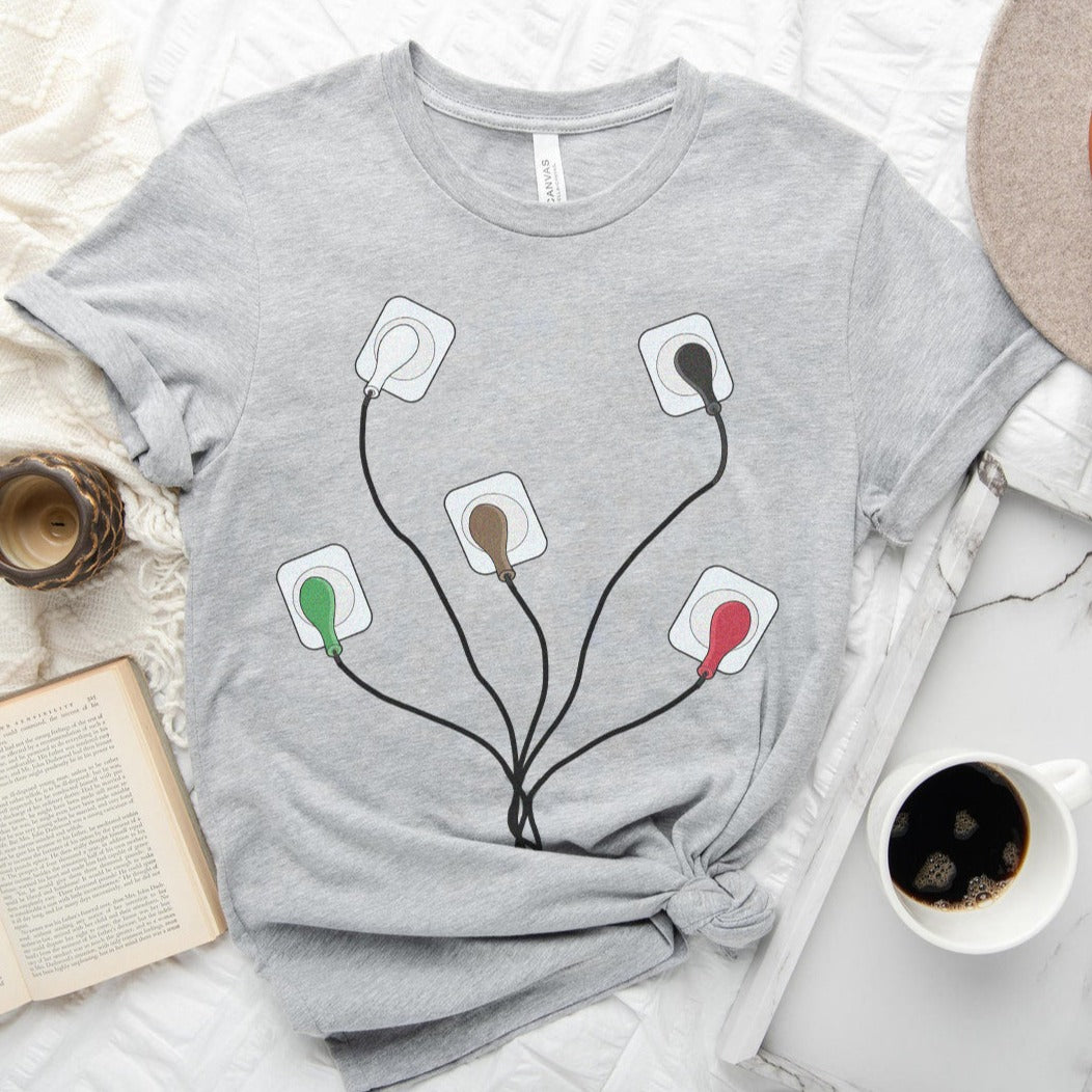 ekggray EKG Leads Cheat Sheet T-Shirt - Image 7