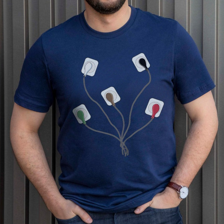 ekgleadnavy EKG Leads Cheat Sheet T-Shirt - Image 2