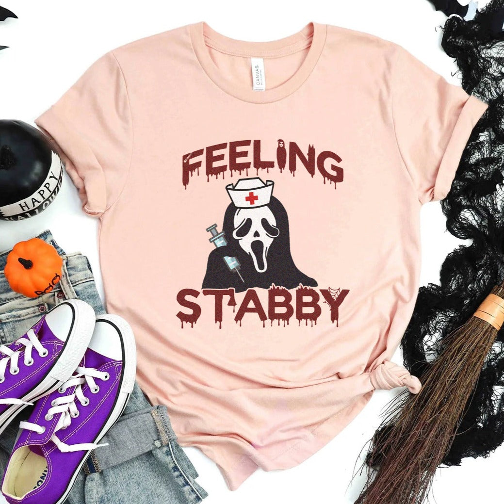 feelingstabbypeach Feeling Stabby T-Shirt - Image 5