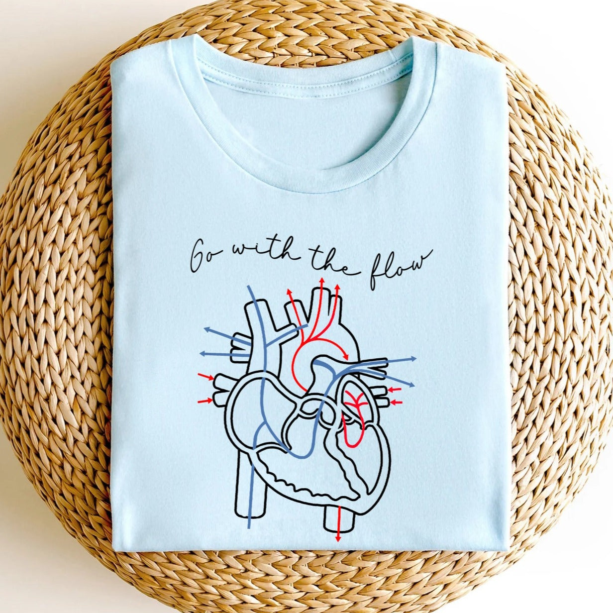 gowiththeflowheartice Go with the Flow Heart T-Shirt - Image 3