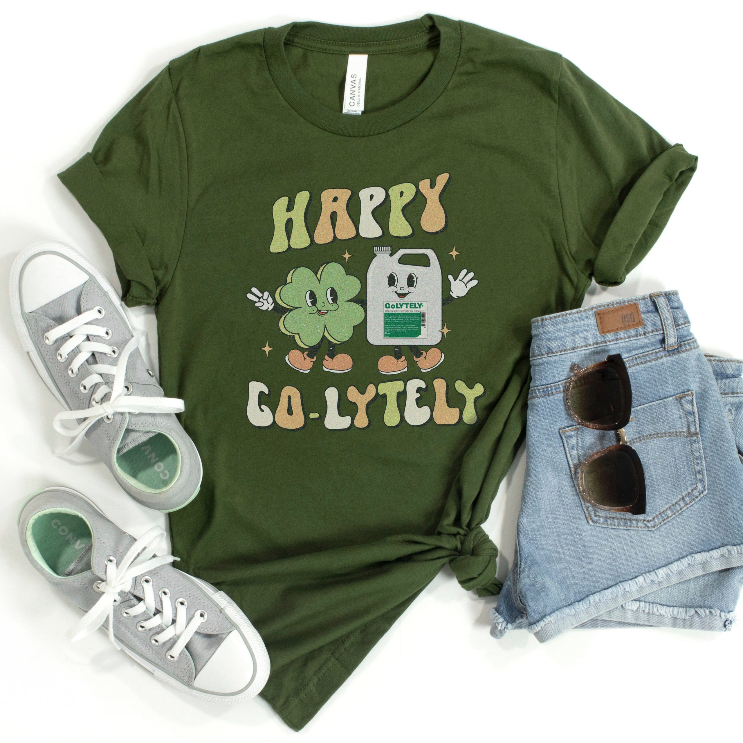 happygolytelyolive Happy Go-Lytely T-Shirt - Image 7