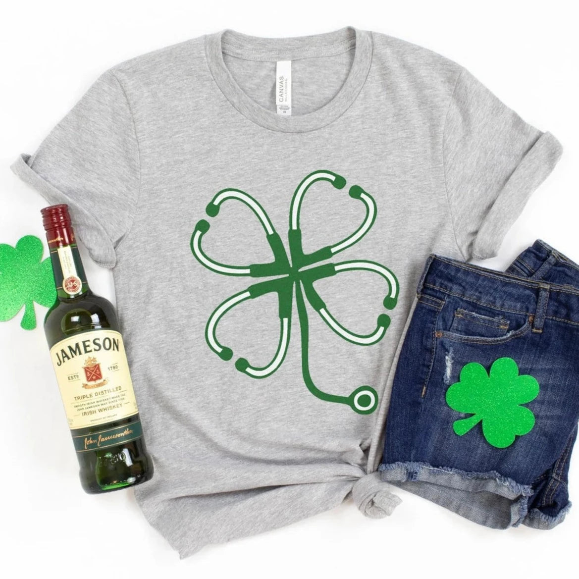 il_1588xN.3719156631_2lp2 Stethoscope Clover T-Shirt - Image 7