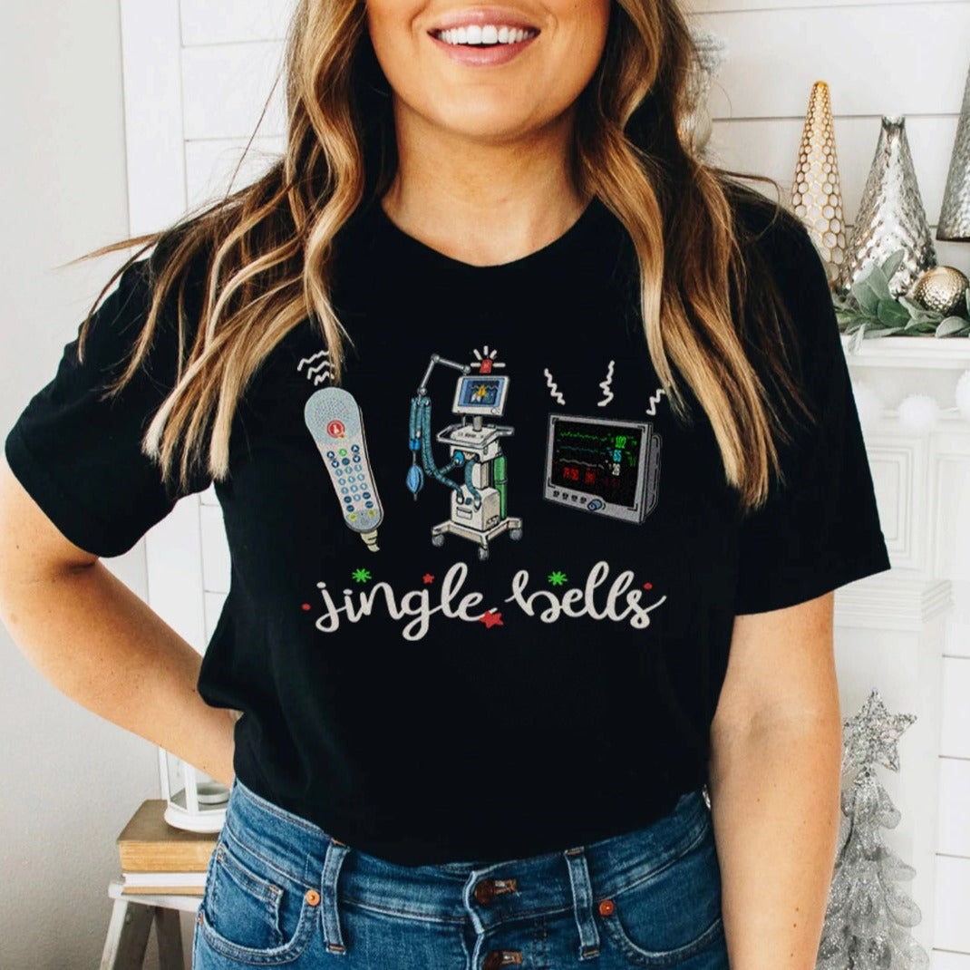 jinglebellsblack Jingle Bells T-Shirt - Image 4