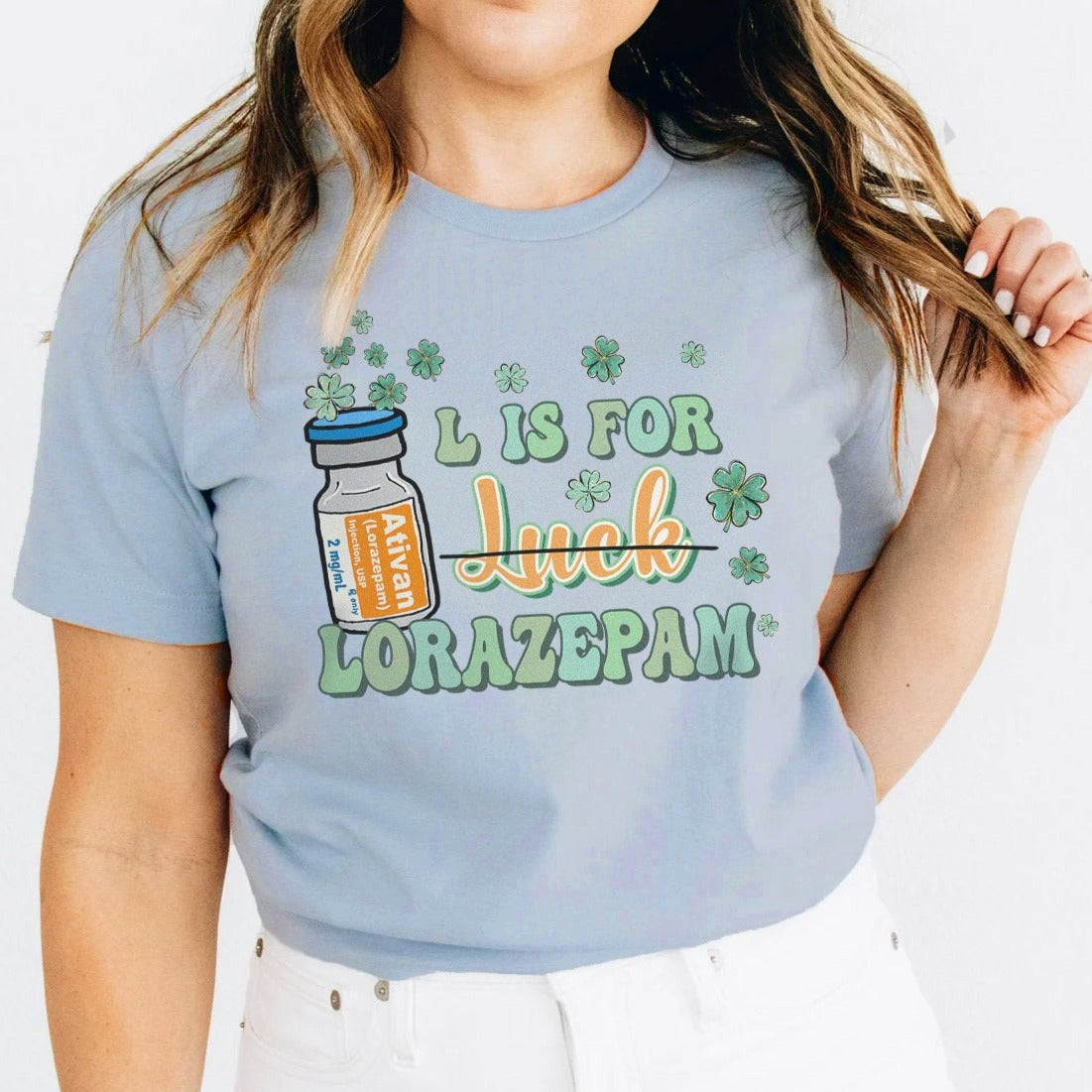 lisforlorazepamblue L is for Lorazepam T-Shirt - Image 8
