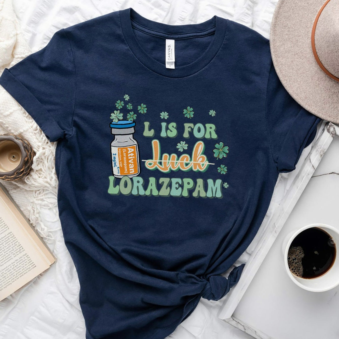lisforlorazepamnavy L is for Lorazepam T-Shirt - Image 4
