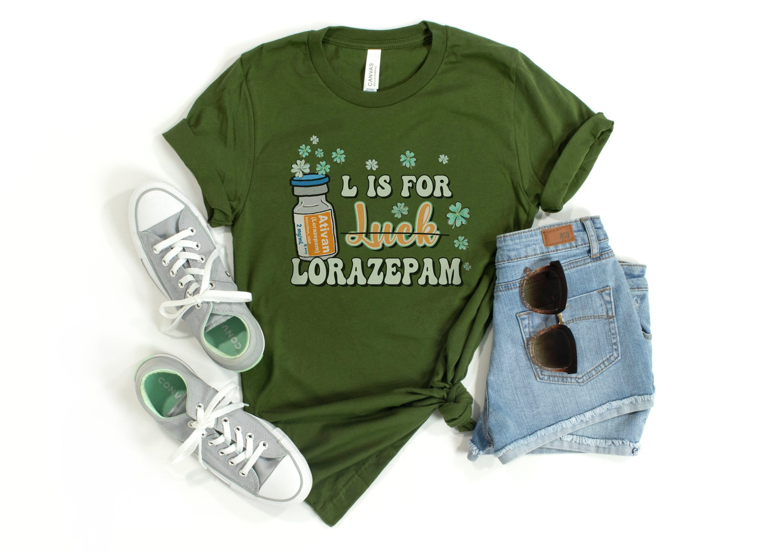 lisforlorazepamolive L is for Lorazepam T-Shirt - Image 7