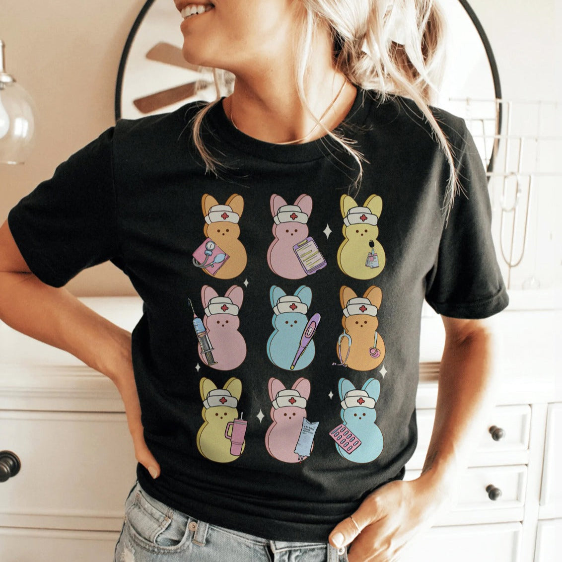 nursepeepsblack Nurse Peeps T-Shirt - Image 4