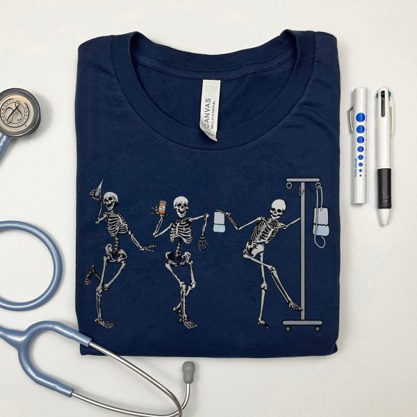 Dancing Nurse Skeletons T-Shirt - Image 2