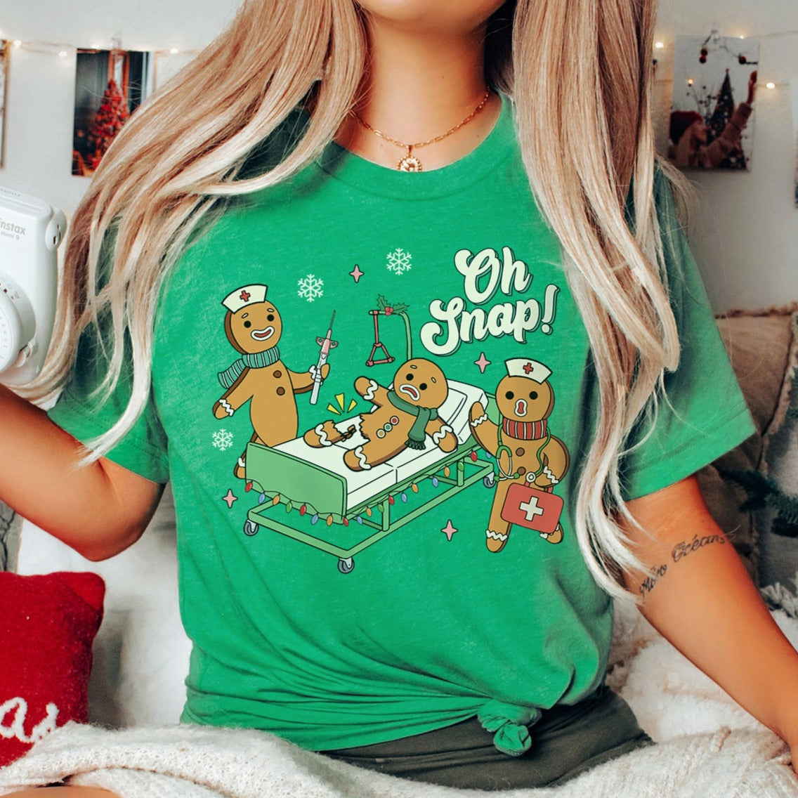 ohsnapgreen Oh Snap! Gingerbread Cookies T-Shirt - Image 6