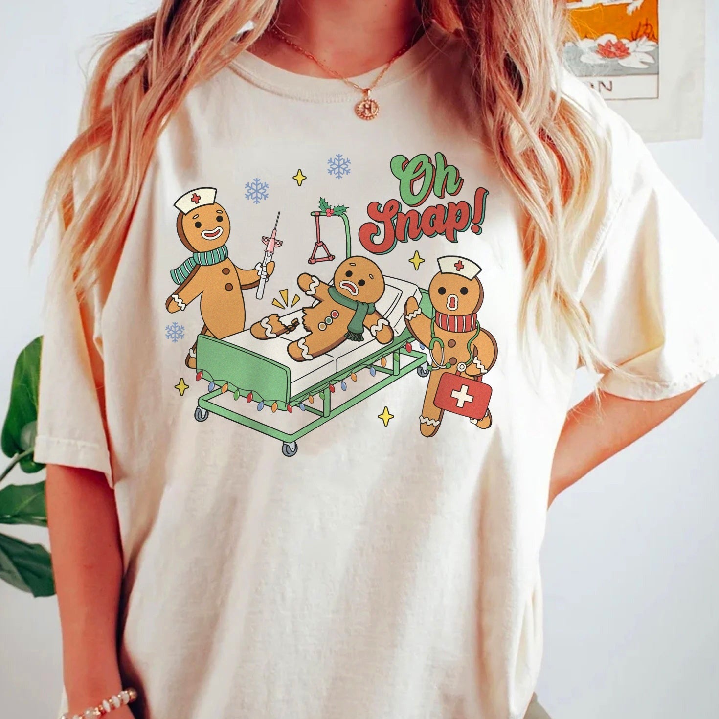 ohsnapnatural Oh Snap! Gingerbread Cookies T-Shirt - Image 2