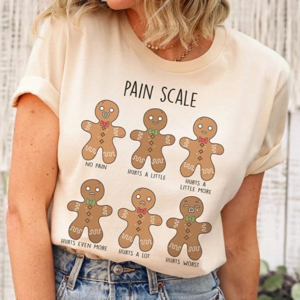 Gingerbread Pain Scale T-Shirt - Image 1