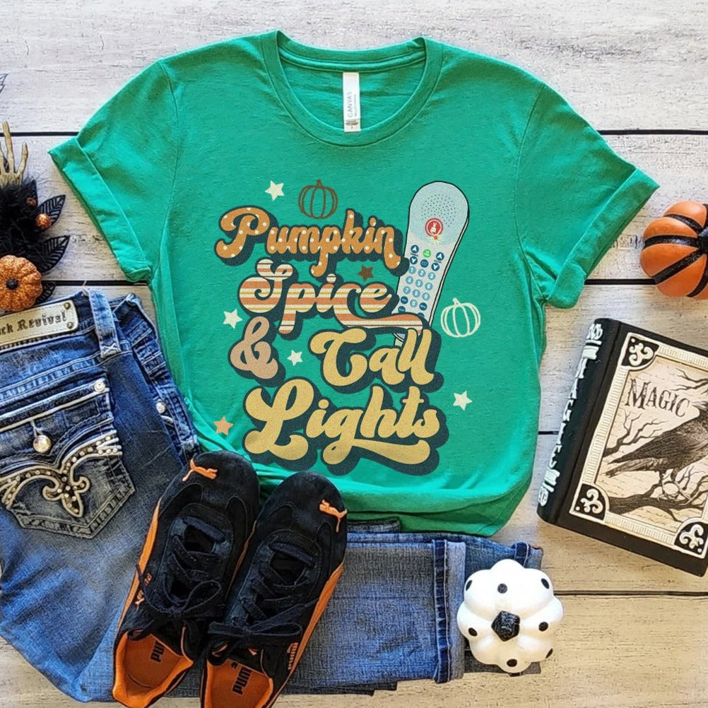 pumpkinspicecalllightskelly Pumpkin Spice & Call Lights T-Shirt - Image 3