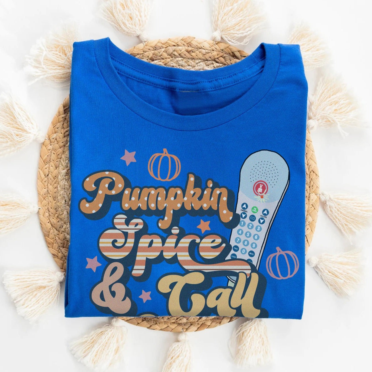 pumpkinspicecalllightsroyal Pumpkin Spice & Call Lights T-Shirt - Image 9
