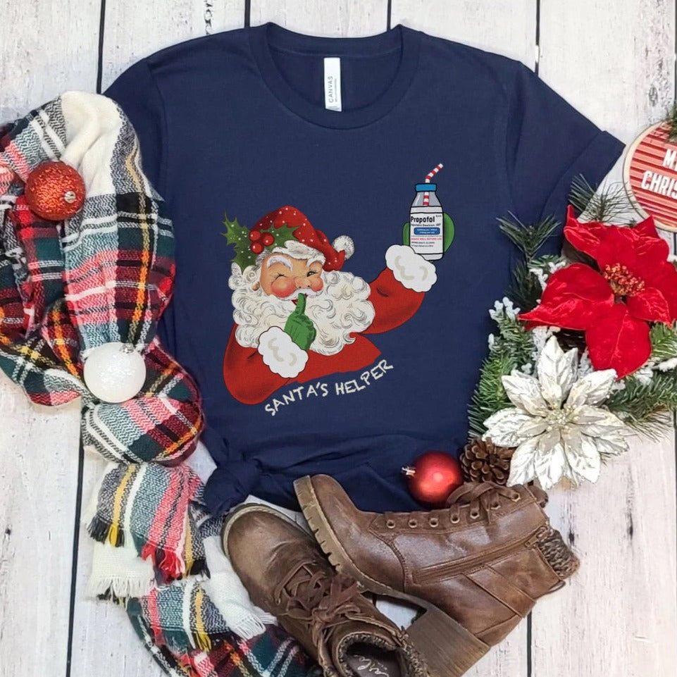 santa_shelpernavycopy Santa's Helper T-Shirt - Image 4