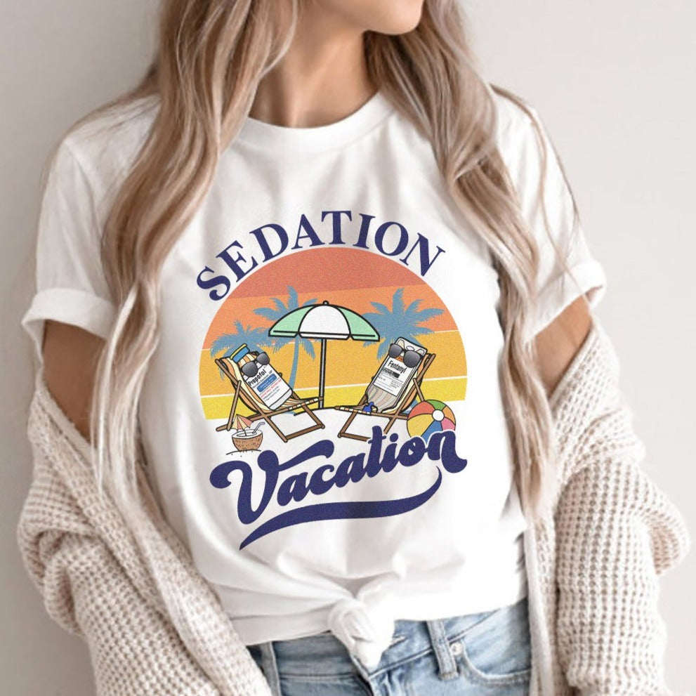 sedationvacationv2white Sedation Vacation T-Shirt - Image 2