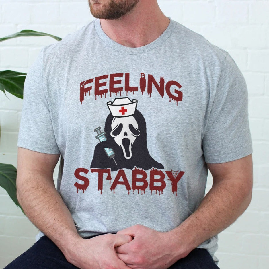 stabby_grey Feeling Stabby T-Shirt - Image 3