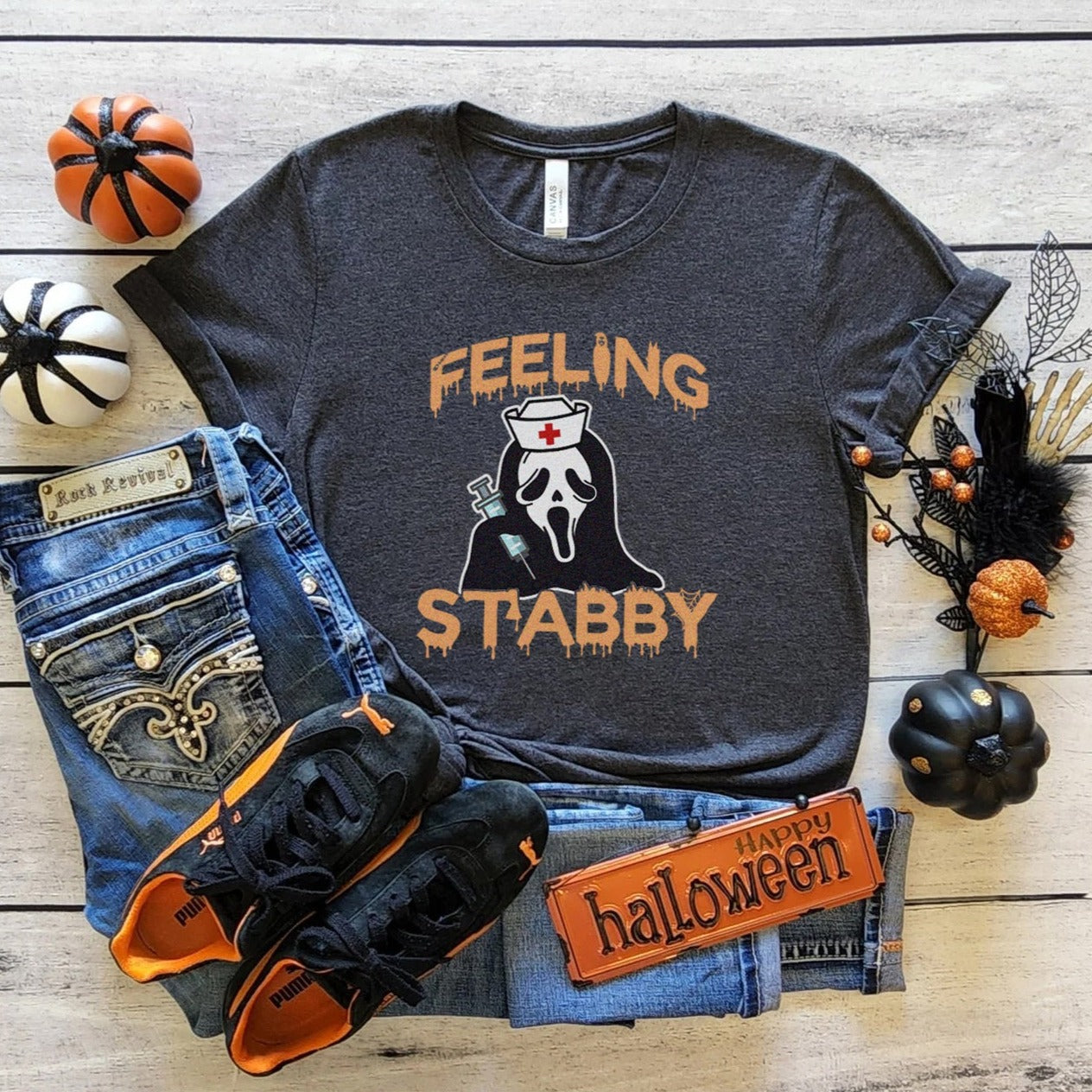 stabbynursedarkgray Feeling Stabby T-Shirt - Image 4