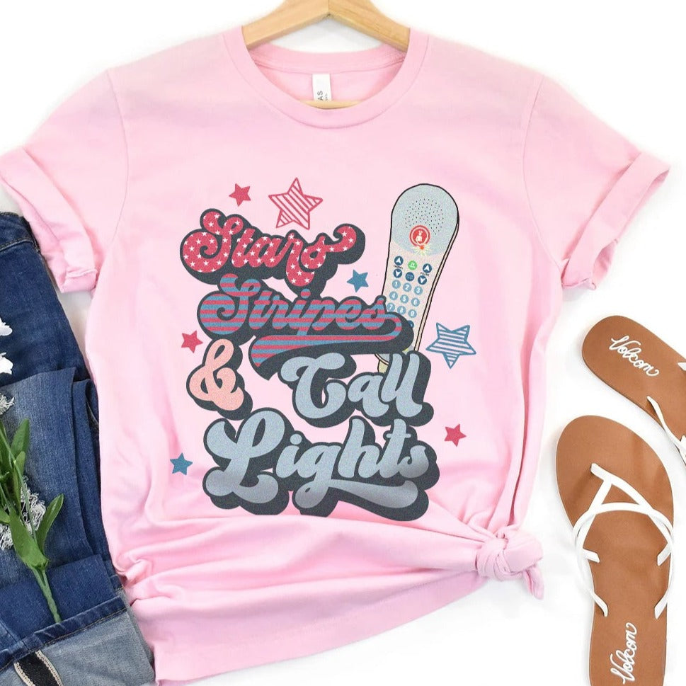 starsstripescalllightspink Stars, Stripes & Call Lights T-Shirt - Image 11
