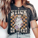 Retro Stick Or Treat T-Shirt - Image 3