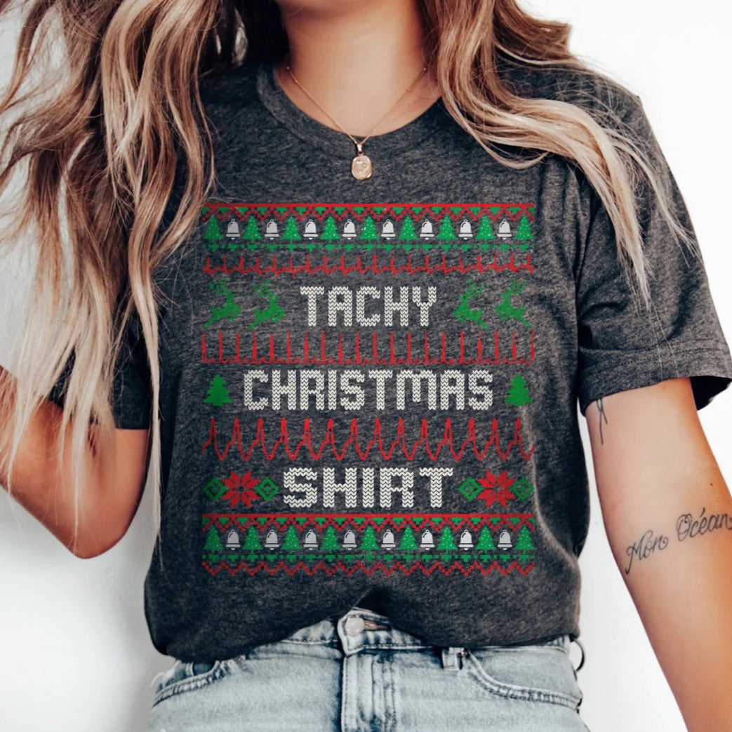 tachyshirtgrey Tachy Christmas Shirt - Image 3