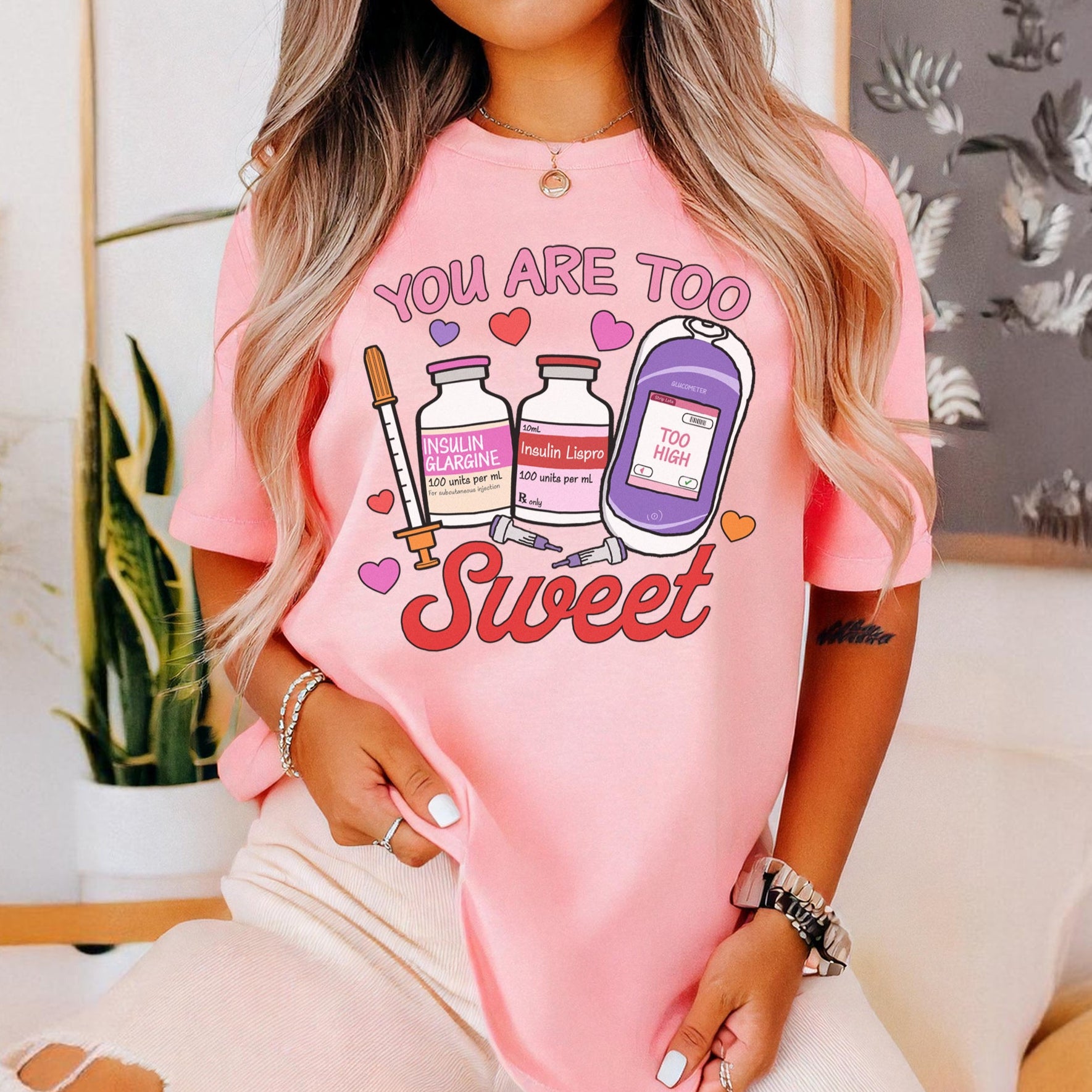 too_sweet_pink_tee You Are Too Sweet T-Shirt - Image 1