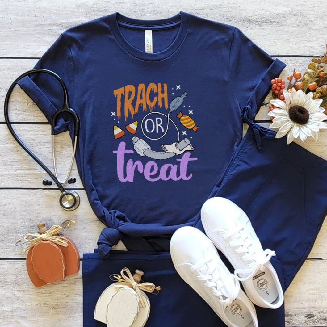 trachortreatnavy Trach or Treat T-Shirt - Image 3