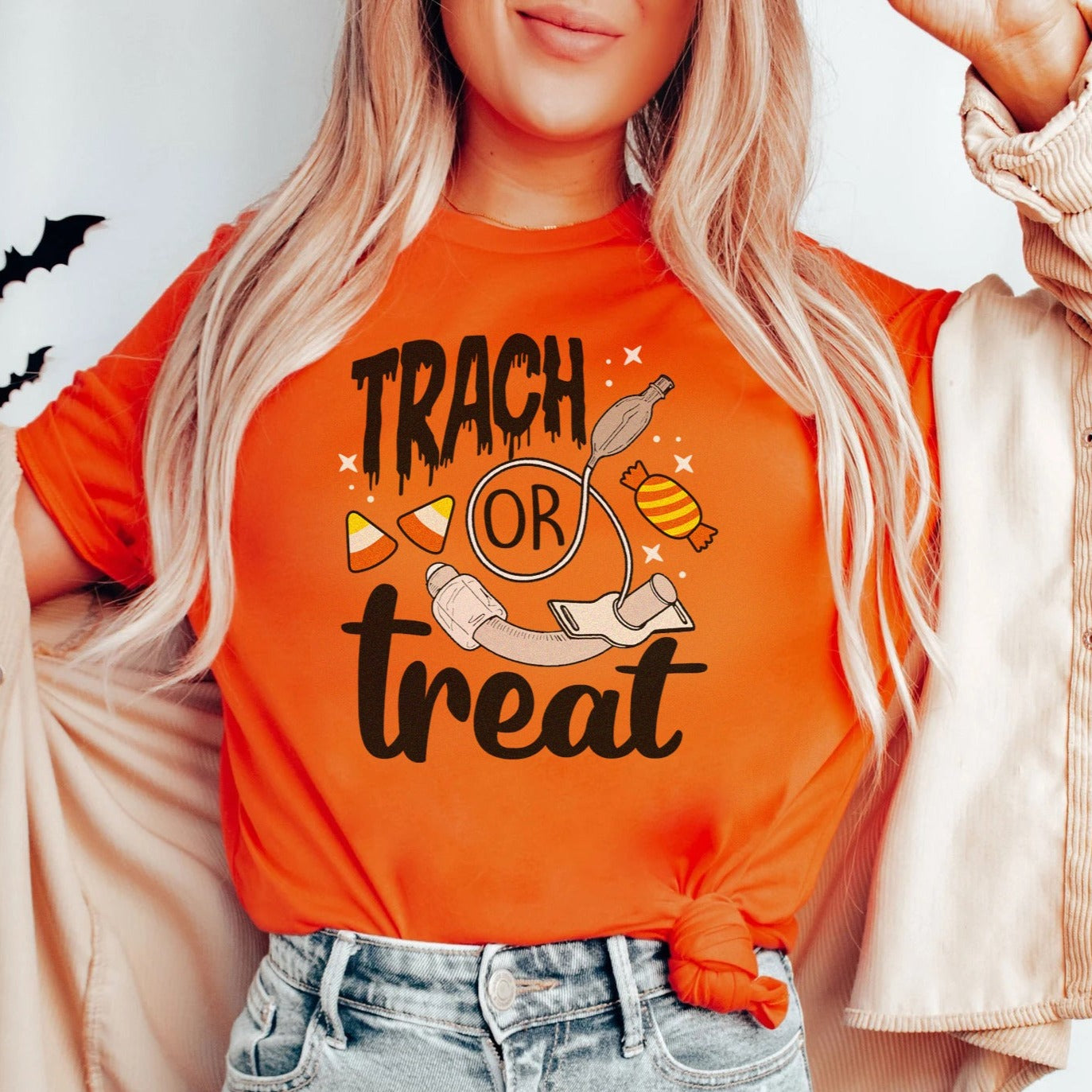trachortreatorange Trach or Treat T-Shirt - Image 2