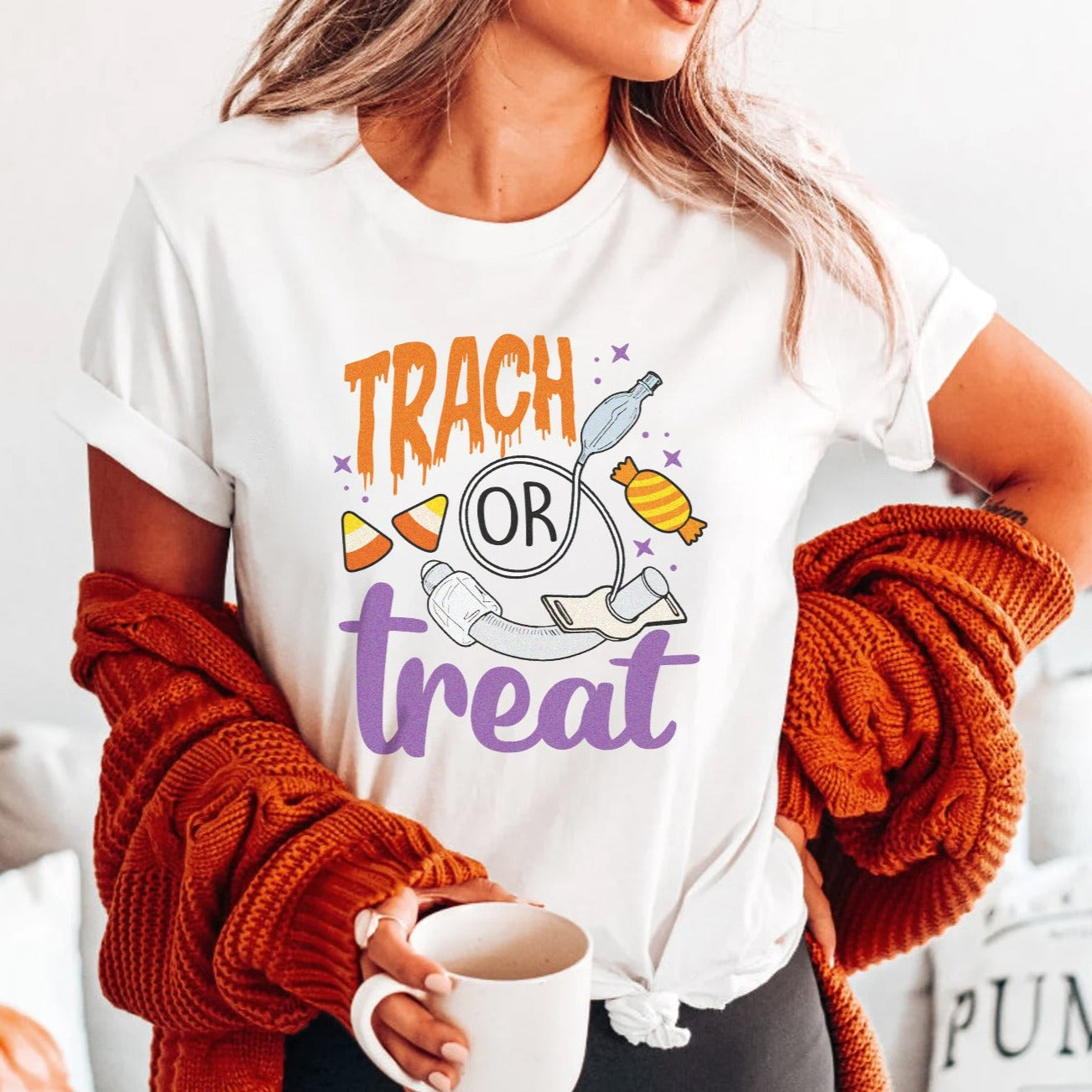 trachortreatwhite Trach or Treat T-Shirt - Image 6