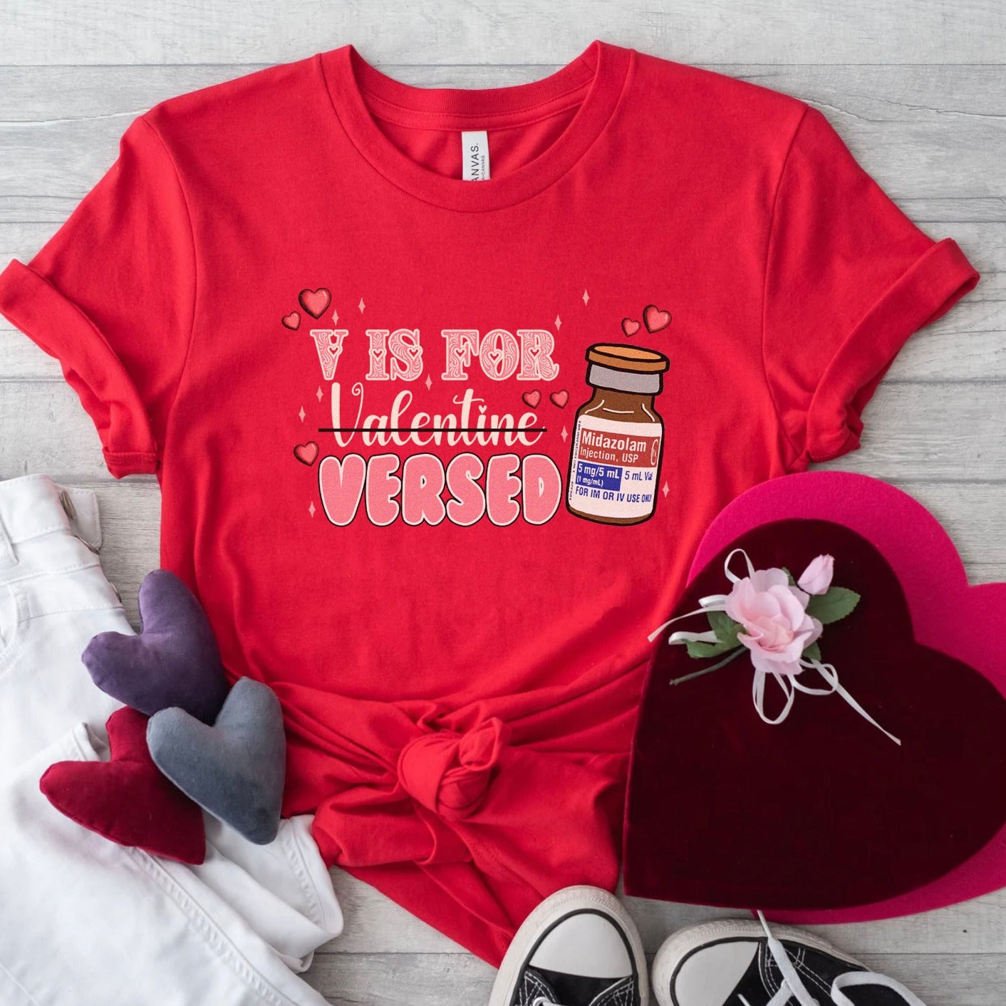 visforversedred V is for Versed T-Shirt - Image 3