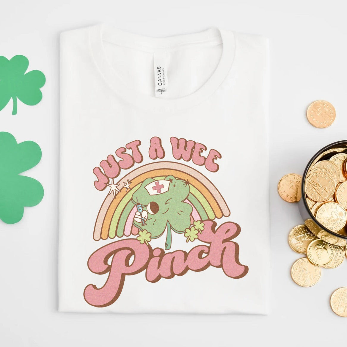 weepinchwhite Just a Wee Pinch St Patricks Day T-shirt - Image 4