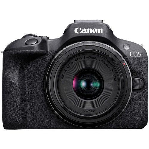3ddb4ab2f5d6fa9c4c6b1dde15a79fb6 Canon EOS R100, RF-S 18-45mm f/4.5-6.3 IS STM Lens Kit - Image 1